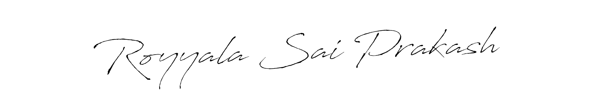 You should practise on your own different ways (Antro_Vectra) to write your name (Royyala Sai Prakash) in signature. don't let someone else do it for you. Royyala Sai Prakash signature style 6 images and pictures png