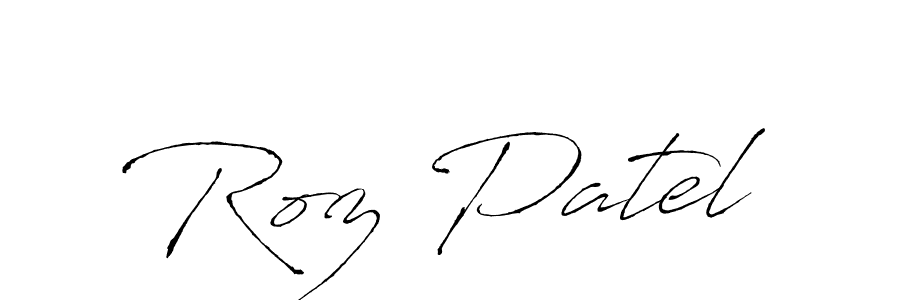 How to make Roz Patel signature? Antro_Vectra is a professional autograph style. Create handwritten signature for Roz Patel name. Roz Patel signature style 6 images and pictures png