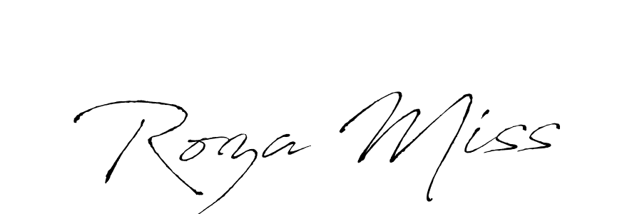 How to make Roza Miss signature? Antro_Vectra is a professional autograph style. Create handwritten signature for Roza Miss name. Roza Miss signature style 6 images and pictures png