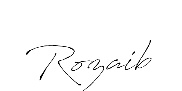 Make a beautiful signature design for name Rozaib. With this signature (Antro_Vectra) style, you can create a handwritten signature for free. Rozaib signature style 6 images and pictures png