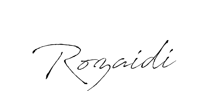 Make a beautiful signature design for name Rozaidi. With this signature (Antro_Vectra) style, you can create a handwritten signature for free. Rozaidi signature style 6 images and pictures png