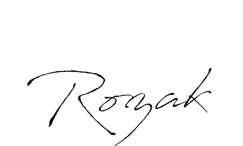 Make a beautiful signature design for name Rozak. With this signature (Antro_Vectra) style, you can create a handwritten signature for free. Rozak signature style 6 images and pictures png