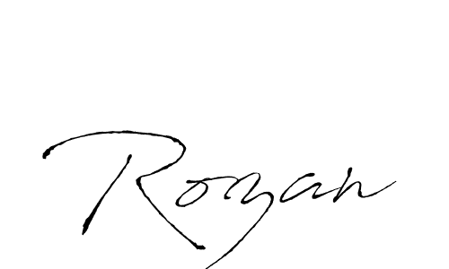 Design your own signature with our free online signature maker. With this signature software, you can create a handwritten (Antro_Vectra) signature for name Rozan. Rozan signature style 6 images and pictures png