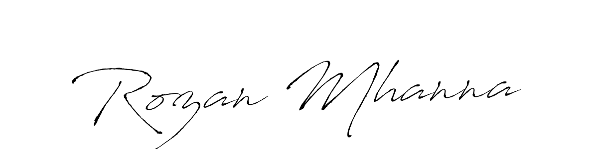 Also You can easily find your signature by using the search form. We will create Rozan Mhanna name handwritten signature images for you free of cost using Antro_Vectra sign style. Rozan Mhanna signature style 6 images and pictures png