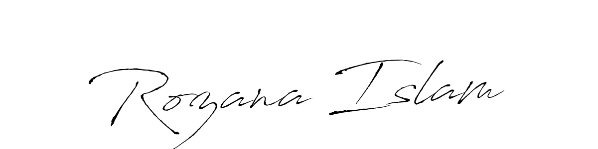 Make a beautiful signature design for name Rozana Islam. With this signature (Antro_Vectra) style, you can create a handwritten signature for free. Rozana Islam signature style 6 images and pictures png