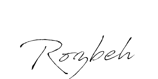 How to make Rozbeh signature? Antro_Vectra is a professional autograph style. Create handwritten signature for Rozbeh name. Rozbeh signature style 6 images and pictures png