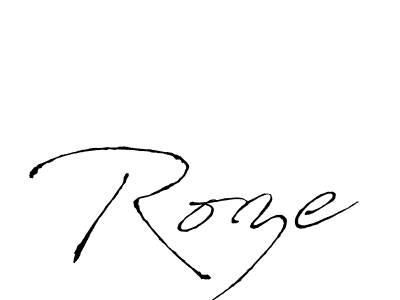 Roze stylish signature style. Best Handwritten Sign (Antro_Vectra) for my name. Handwritten Signature Collection Ideas for my name Roze. Roze signature style 6 images and pictures png