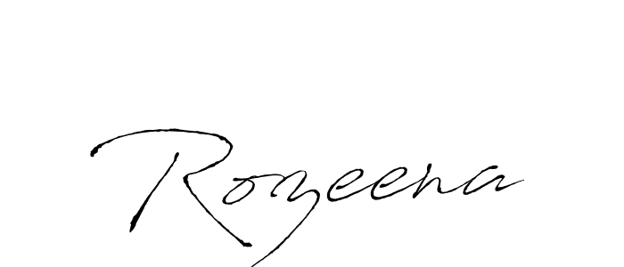 Design your own signature with our free online signature maker. With this signature software, you can create a handwritten (Antro_Vectra) signature for name Rozeena. Rozeena signature style 6 images and pictures png