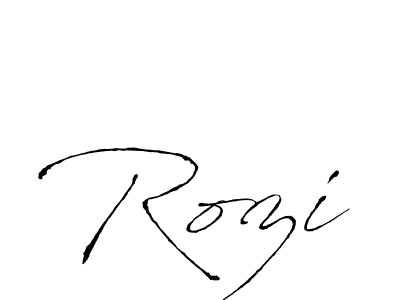 Antro_Vectra is a professional signature style that is perfect for those who want to add a touch of class to their signature. It is also a great choice for those who want to make their signature more unique. Get Rozi name to fancy signature for free. Rozi signature style 6 images and pictures png