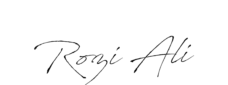 Create a beautiful signature design for name Rozi Ali. With this signature (Antro_Vectra) fonts, you can make a handwritten signature for free. Rozi Ali signature style 6 images and pictures png