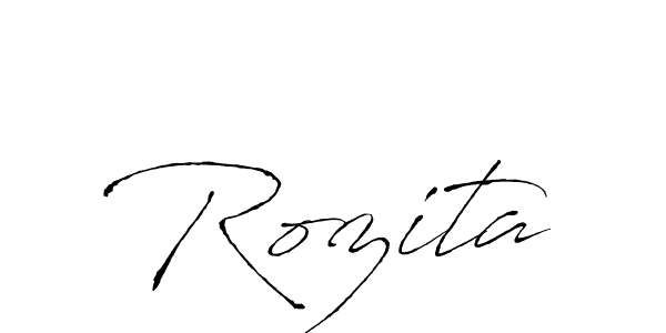 How to make Rozita signature? Antro_Vectra is a professional autograph style. Create handwritten signature for Rozita name. Rozita signature style 6 images and pictures png