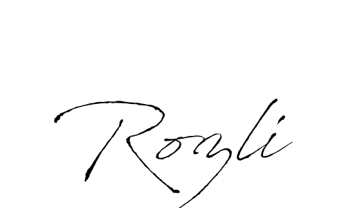 How to Draw Rozli signature style? Antro_Vectra is a latest design signature styles for name Rozli. Rozli signature style 6 images and pictures png