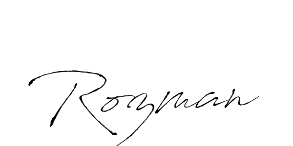 Use a signature maker to create a handwritten signature online. With this signature software, you can design (Antro_Vectra) your own signature for name Rozman. Rozman signature style 6 images and pictures png