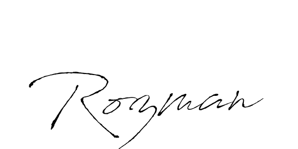 Make a beautiful signature design for name Rozman. With this signature (Antro_Vectra) style, you can create a handwritten signature for free. Rozman signature style 6 images and pictures png
