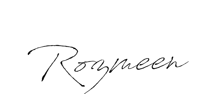 Use a signature maker to create a handwritten signature online. With this signature software, you can design (Antro_Vectra) your own signature for name Rozmeen. Rozmeen signature style 6 images and pictures png