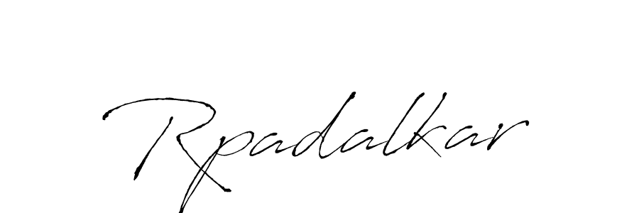 Make a beautiful signature design for name Rpadalkar. With this signature (Antro_Vectra) style, you can create a handwritten signature for free. Rpadalkar signature style 6 images and pictures png