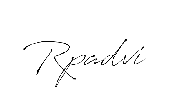 Rpadvi stylish signature style. Best Handwritten Sign (Antro_Vectra) for my name. Handwritten Signature Collection Ideas for my name Rpadvi. Rpadvi signature style 6 images and pictures png