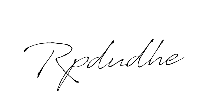 Create a beautiful signature design for name Rpdudhe. With this signature (Antro_Vectra) fonts, you can make a handwritten signature for free. Rpdudhe signature style 6 images and pictures png