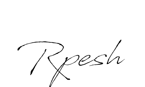 How to make Rpesh signature? Antro_Vectra is a professional autograph style. Create handwritten signature for Rpesh name. Rpesh signature style 6 images and pictures png