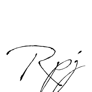 Also we have Rpj name is the best signature style. Create professional handwritten signature collection using Antro_Vectra autograph style. Rpj signature style 6 images and pictures png