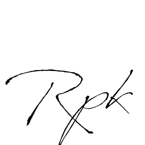Make a beautiful signature design for name Rpk. With this signature (Antro_Vectra) style, you can create a handwritten signature for free. Rpk signature style 6 images and pictures png