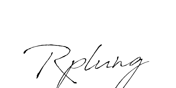 Make a beautiful signature design for name Rplung. With this signature (Antro_Vectra) style, you can create a handwritten signature for free. Rplung signature style 6 images and pictures png
