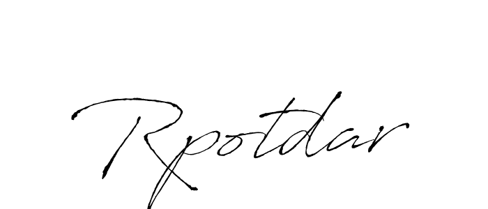 Design your own signature with our free online signature maker. With this signature software, you can create a handwritten (Antro_Vectra) signature for name Rpotdar. Rpotdar signature style 6 images and pictures png
