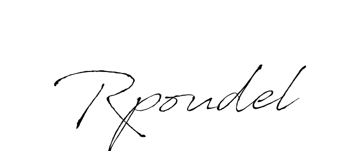 Create a beautiful signature design for name Rpoudel. With this signature (Antro_Vectra) fonts, you can make a handwritten signature for free. Rpoudel signature style 6 images and pictures png