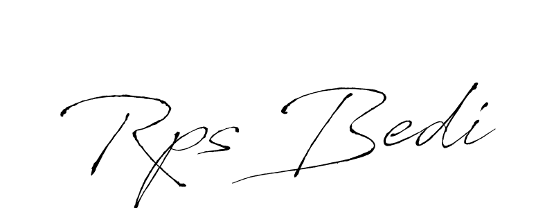 Make a beautiful signature design for name Rps Bedi. With this signature (Antro_Vectra) style, you can create a handwritten signature for free. Rps Bedi signature style 6 images and pictures png