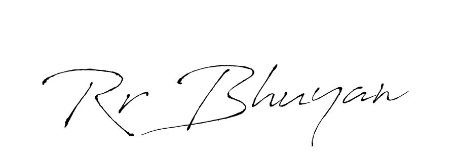 How to make Rr Bhuyan name signature. Use Antro_Vectra style for creating short signs online. This is the latest handwritten sign. Rr Bhuyan signature style 6 images and pictures png