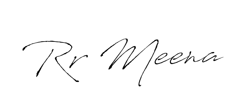 How to make Rr Meena signature? Antro_Vectra is a professional autograph style. Create handwritten signature for Rr Meena name. Rr Meena signature style 6 images and pictures png