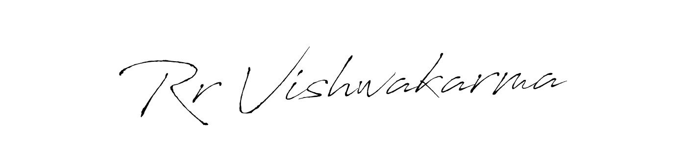 Similarly Antro_Vectra is the best handwritten signature design. Signature creator online .You can use it as an online autograph creator for name Rr Vishwakarma. Rr Vishwakarma signature style 6 images and pictures png