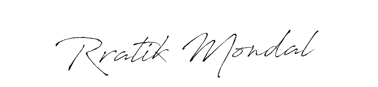 Make a beautiful signature design for name Rratik Mondal. With this signature (Antro_Vectra) style, you can create a handwritten signature for free. Rratik Mondal signature style 6 images and pictures png