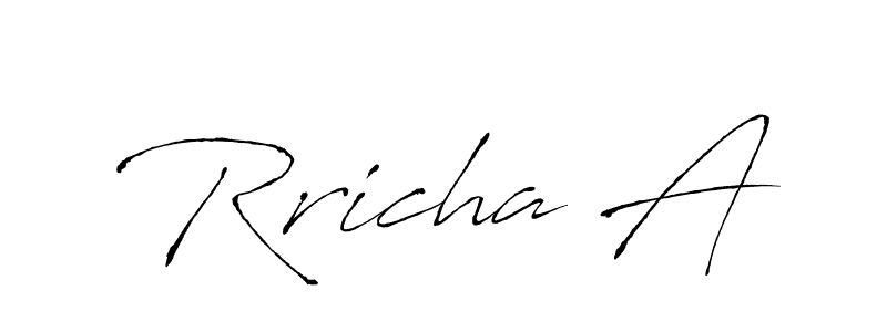 Once you've used our free online signature maker to create your best signature Antro_Vectra style, it's time to enjoy all of the benefits that Rricha A name signing documents. Rricha A signature style 6 images and pictures png