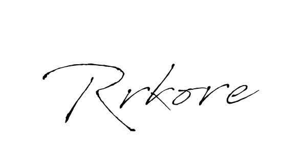 Antro_Vectra is a professional signature style that is perfect for those who want to add a touch of class to their signature. It is also a great choice for those who want to make their signature more unique. Get Rrkore name to fancy signature for free. Rrkore signature style 6 images and pictures png