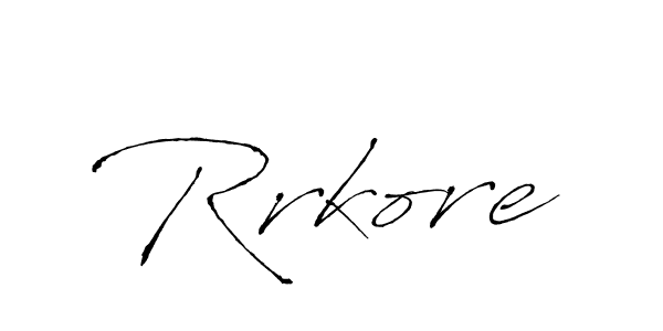 Design your own signature with our free online signature maker. With this signature software, you can create a handwritten (Antro_Vectra) signature for name Rrkore. Rrkore signature style 6 images and pictures png
