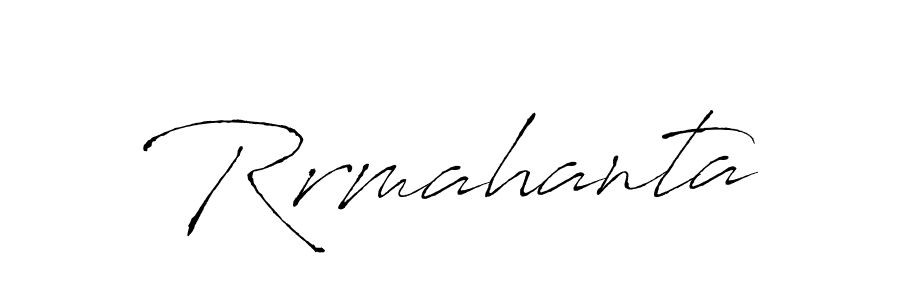 Make a beautiful signature design for name Rrmahanta. With this signature (Antro_Vectra) style, you can create a handwritten signature for free. Rrmahanta signature style 6 images and pictures png