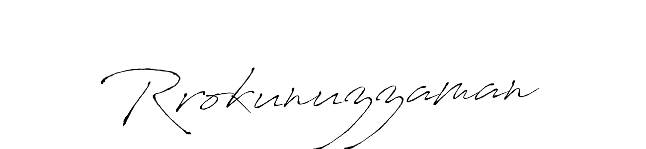 The best way (Antro_Vectra) to make a short signature is to pick only two or three words in your name. The name Rrokunuzzaman include a total of six letters. For converting this name. Rrokunuzzaman signature style 6 images and pictures png