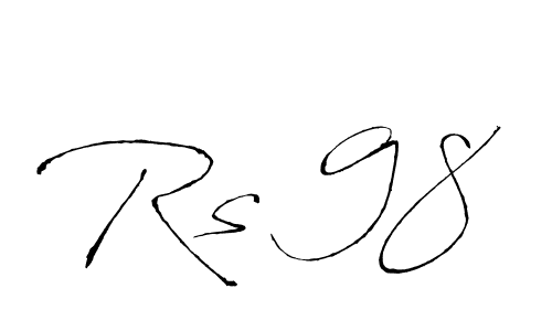 Also we have Rs 98 name is the best signature style. Create professional handwritten signature collection using Antro_Vectra autograph style. Rs 98 signature style 6 images and pictures png