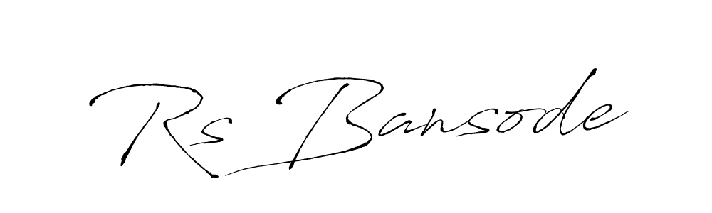 Create a beautiful signature design for name Rs Bansode. With this signature (Antro_Vectra) fonts, you can make a handwritten signature for free. Rs Bansode signature style 6 images and pictures png