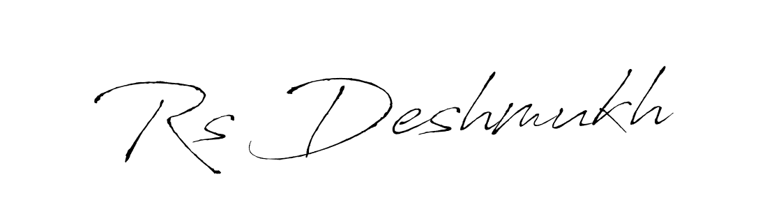 Also we have Rs Deshmukh name is the best signature style. Create professional handwritten signature collection using Antro_Vectra autograph style. Rs Deshmukh signature style 6 images and pictures png