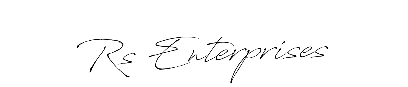 Use a signature maker to create a handwritten signature online. With this signature software, you can design (Antro_Vectra) your own signature for name Rs Enterprises. Rs Enterprises signature style 6 images and pictures png