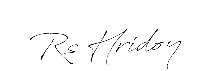 How to make Rs Hridoy signature? Antro_Vectra is a professional autograph style. Create handwritten signature for Rs Hridoy name. Rs Hridoy signature style 6 images and pictures png