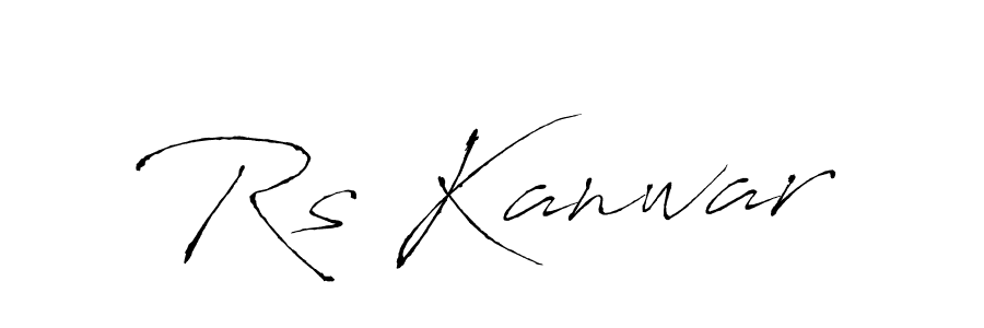 Design your own signature with our free online signature maker. With this signature software, you can create a handwritten (Antro_Vectra) signature for name Rs Kanwar. Rs Kanwar signature style 6 images and pictures png