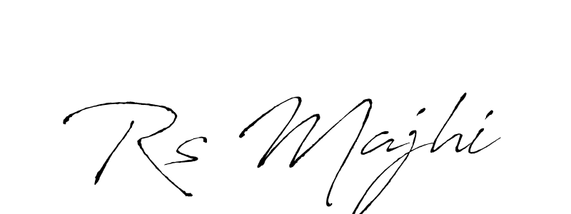 How to make Rs Majhi name signature. Use Antro_Vectra style for creating short signs online. This is the latest handwritten sign. Rs Majhi signature style 6 images and pictures png