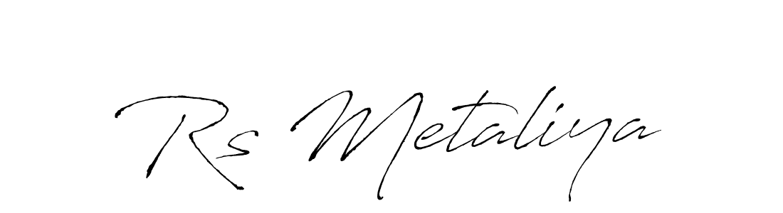 Make a beautiful signature design for name Rs Metaliya. With this signature (Antro_Vectra) style, you can create a handwritten signature for free. Rs Metaliya signature style 6 images and pictures png