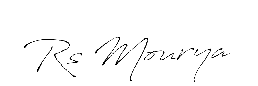 Design your own signature with our free online signature maker. With this signature software, you can create a handwritten (Antro_Vectra) signature for name Rs Mourya. Rs Mourya signature style 6 images and pictures png