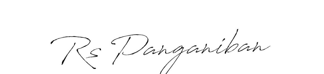 Create a beautiful signature design for name Rs Panganiban. With this signature (Antro_Vectra) fonts, you can make a handwritten signature for free. Rs Panganiban signature style 6 images and pictures png