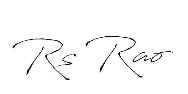 Design your own signature with our free online signature maker. With this signature software, you can create a handwritten (Antro_Vectra) signature for name Rs Rao. Rs Rao signature style 6 images and pictures png
