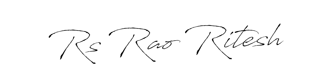 Make a beautiful signature design for name Rs Rao Ritesh. With this signature (Antro_Vectra) style, you can create a handwritten signature for free. Rs Rao Ritesh signature style 6 images and pictures png